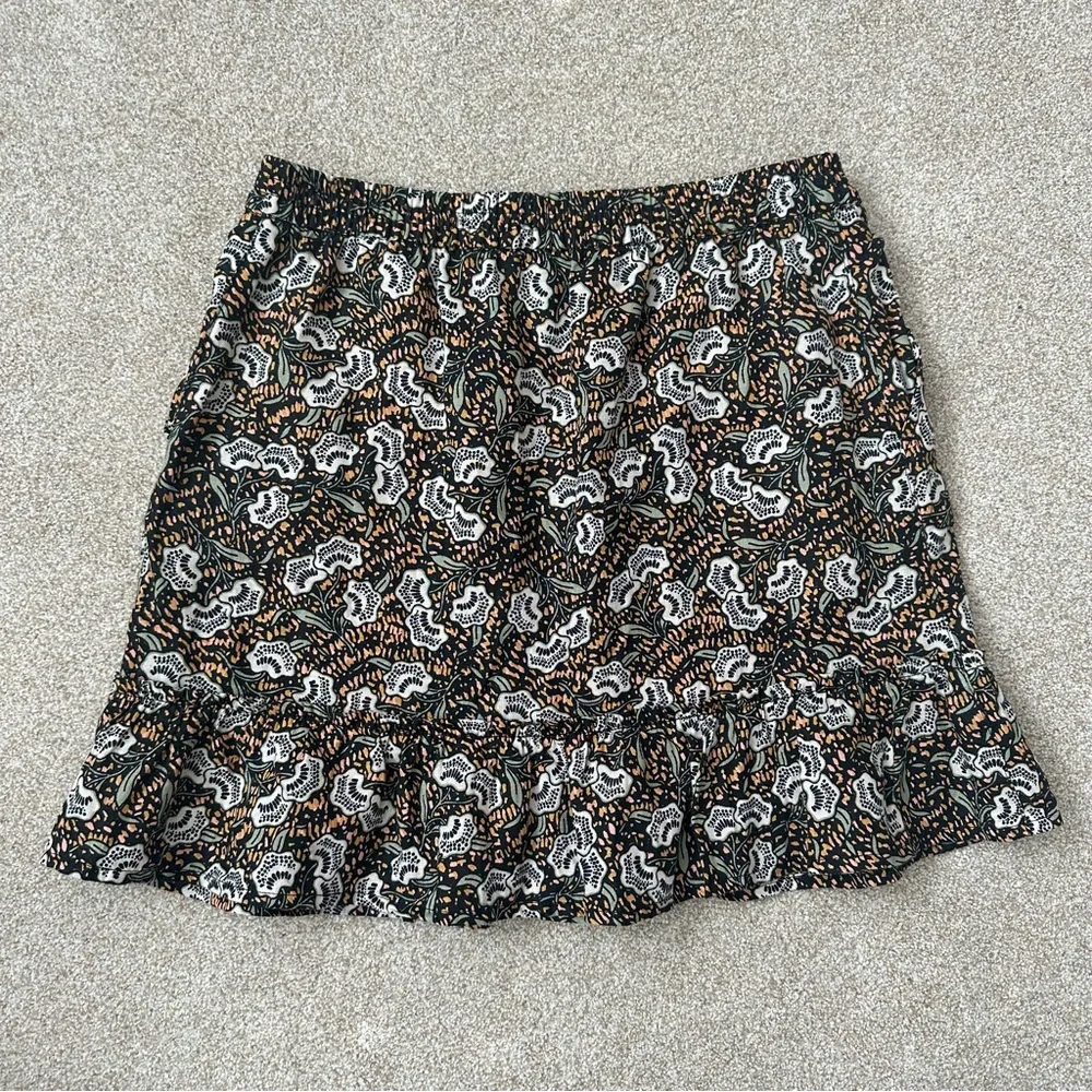 Rachel Zoe Linen Floral Skirt Size Medium